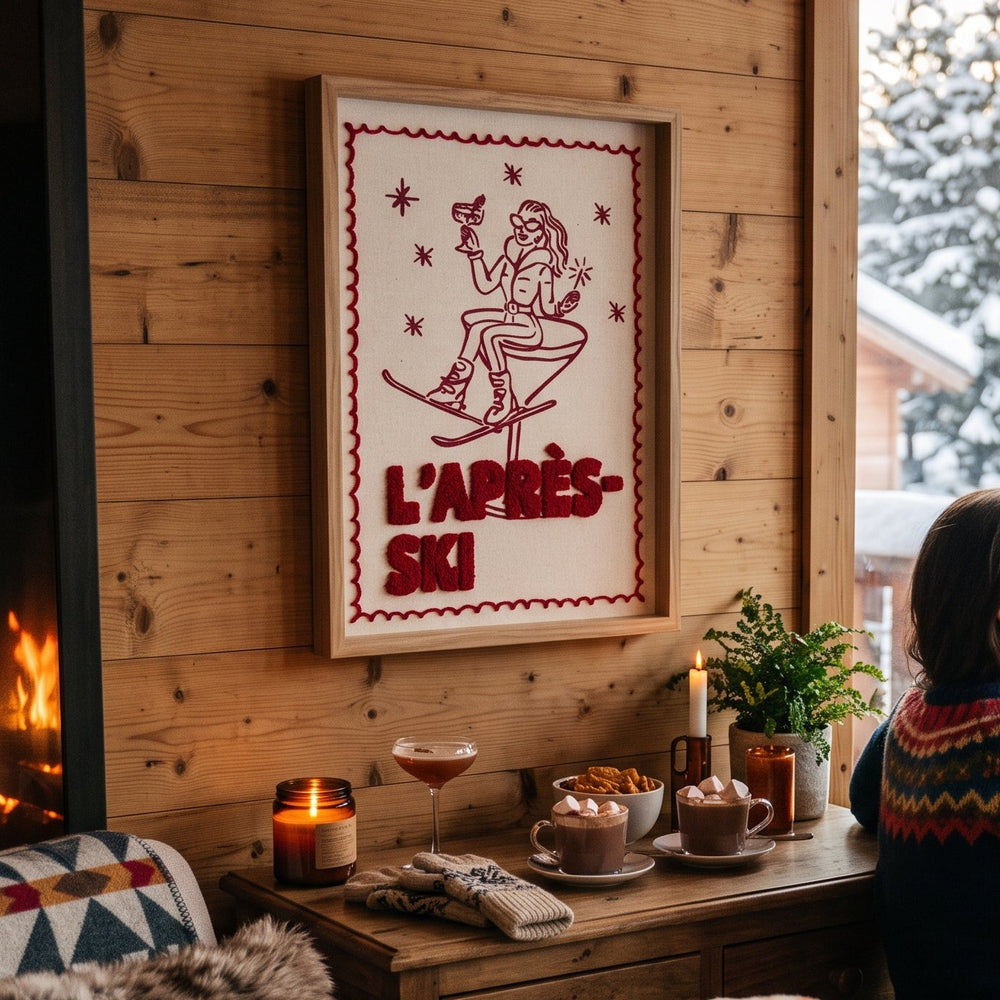 Cadre mural texturé - L'Après Ski