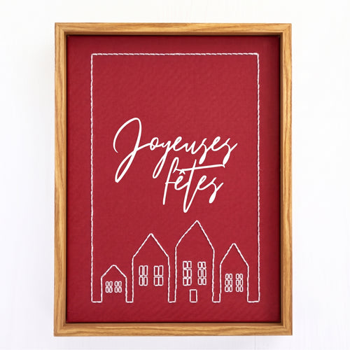 Cadre mural texturé - Joyeuse fêtes