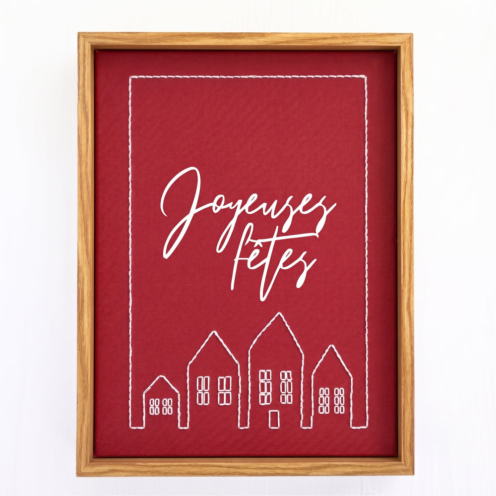Cadre mural texturé - Joyeuse fêtes