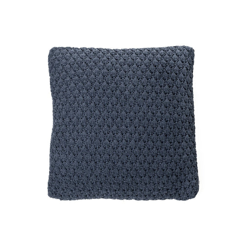 Coussin standard en chenille bleu - Basket