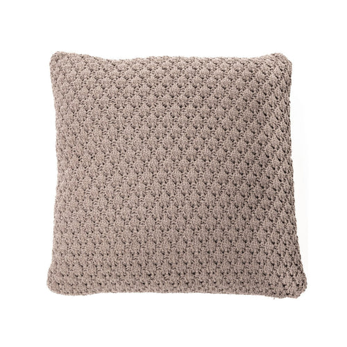 Coussin standard en chenille brun - Basket