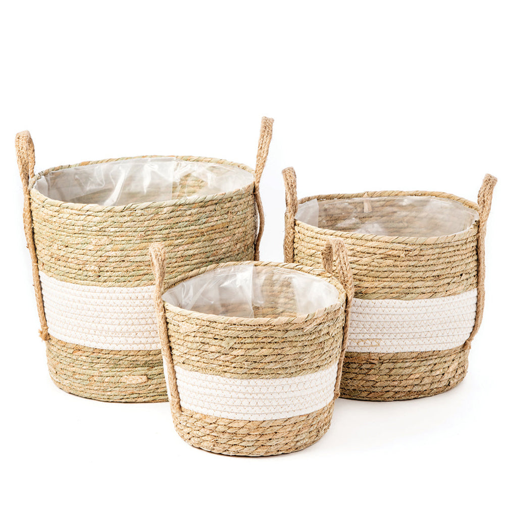 Ensemble de cache-pots en jute - Mambo