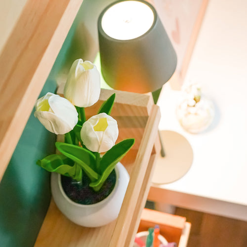 Pot with tulips - Gray