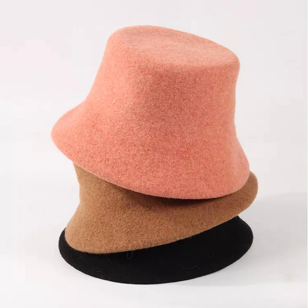 Chapeau cloche en laine - Noir||Wool Bucket hat - Black