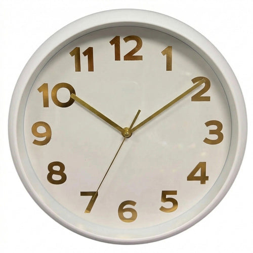 Horloge murale - Blanc & or
