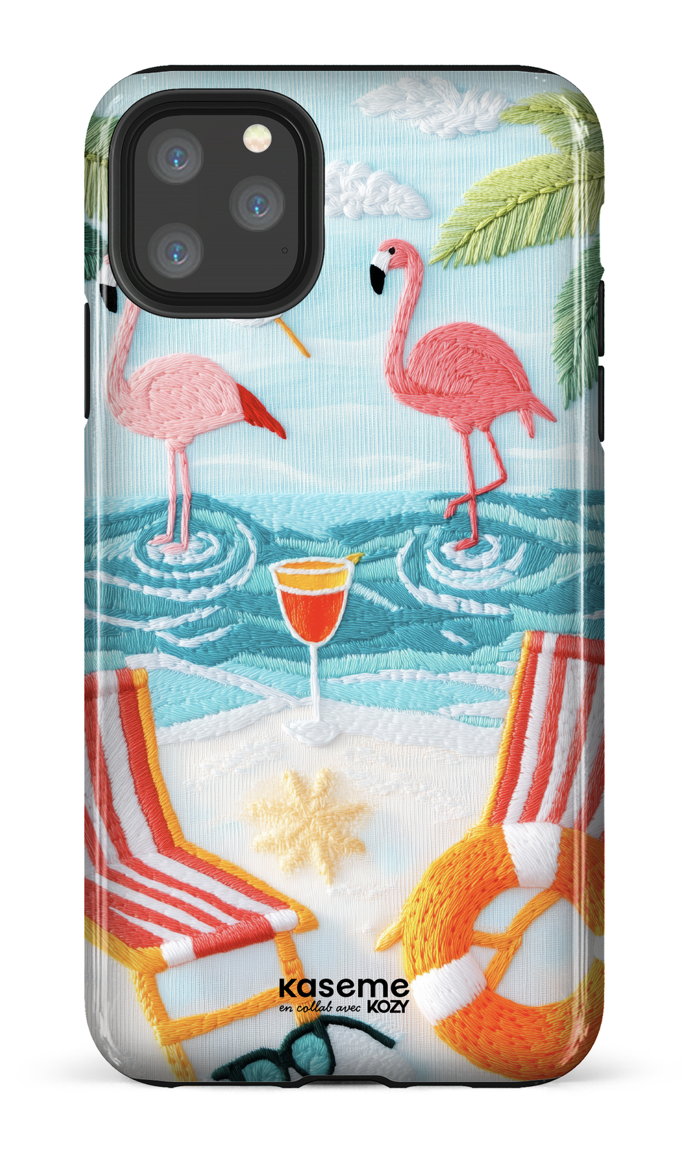 Étui impact pour cellulaire - Flamingo party