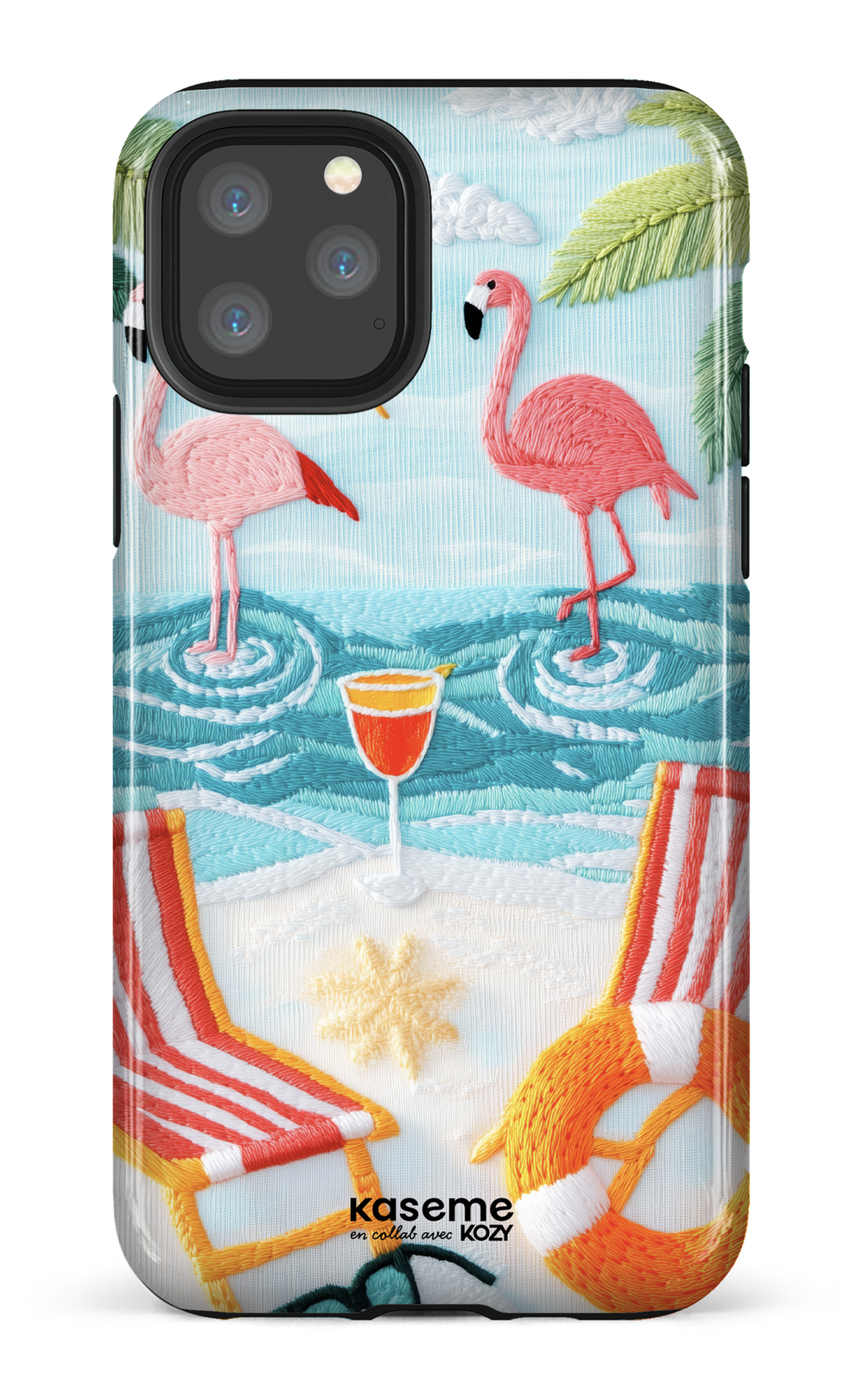 Étui impact pour cellulaire - Flamingo party