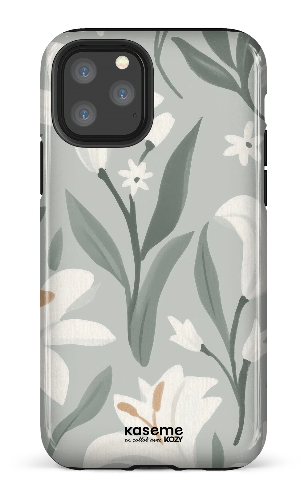 Étui impact pour cellulaire - La danse des lys sauge