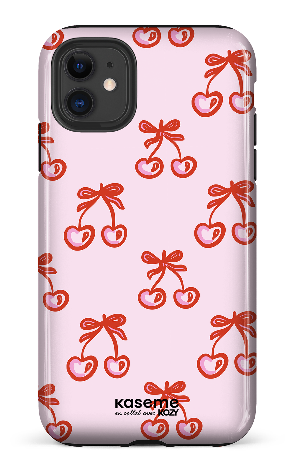 Étui impact pour cellulaire - Cerises bouclées