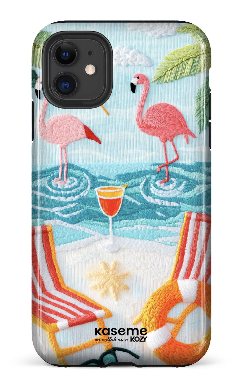 Étui impact pour cellulaire - Flamingo party