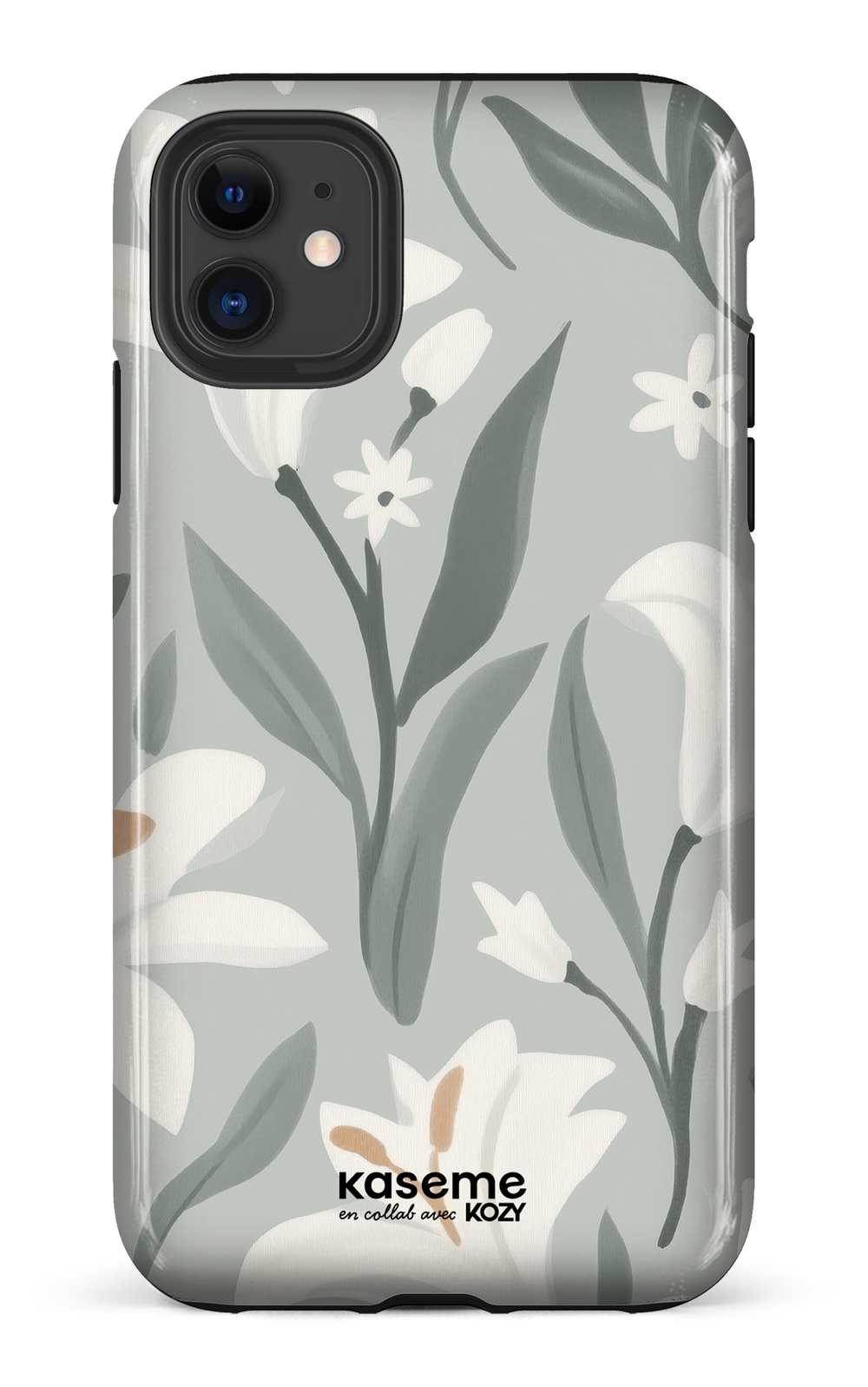 Étui impact pour cellulaire - La danse des lys sauge
