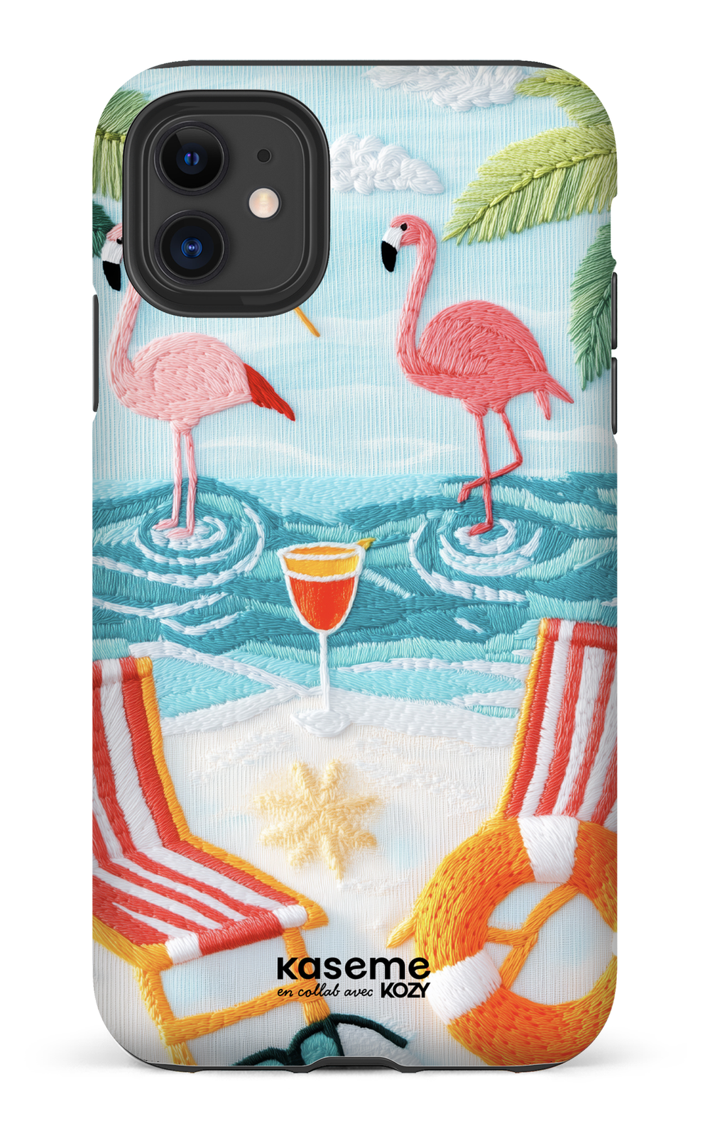 Étui impact pour cellulaire - Flamingo party