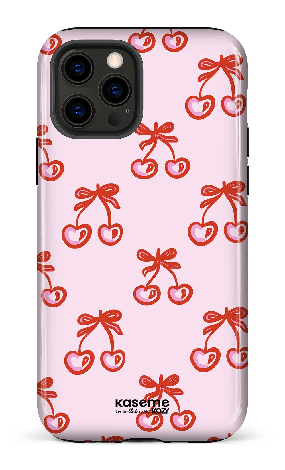 Étui impact pour cellulaire - Cerises bouclées