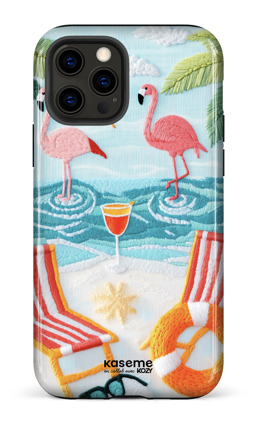 Étui impact pour cellulaire - Flamingo party