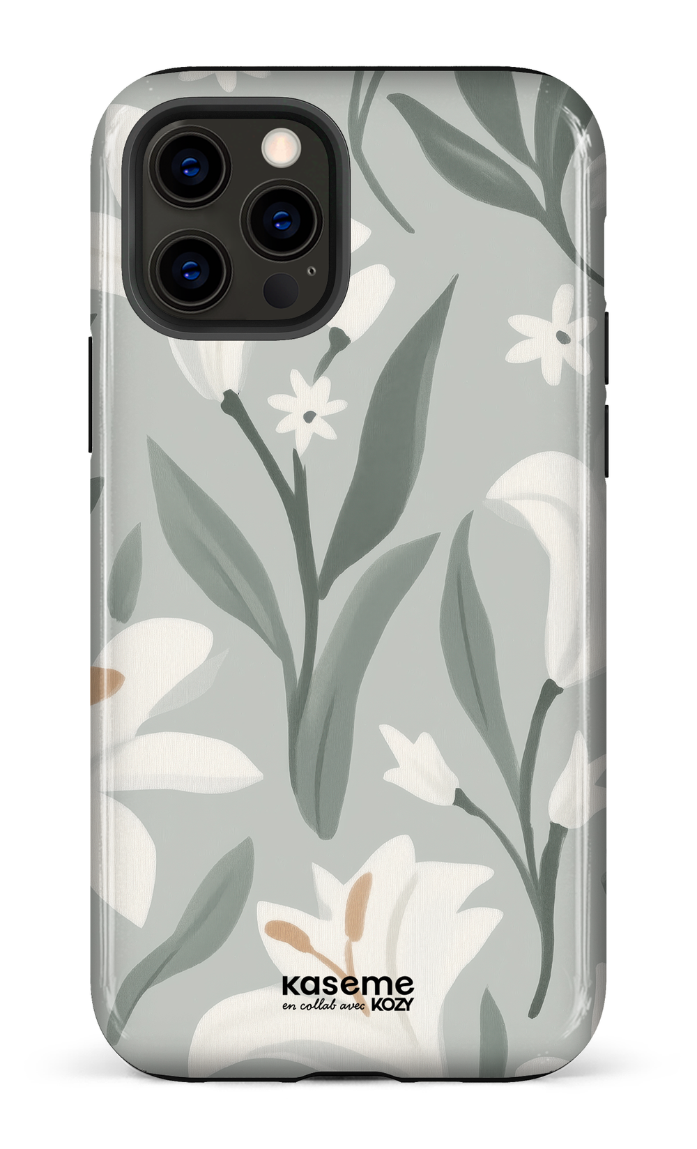 Étui impact pour cellulaire - La danse des lys sauge