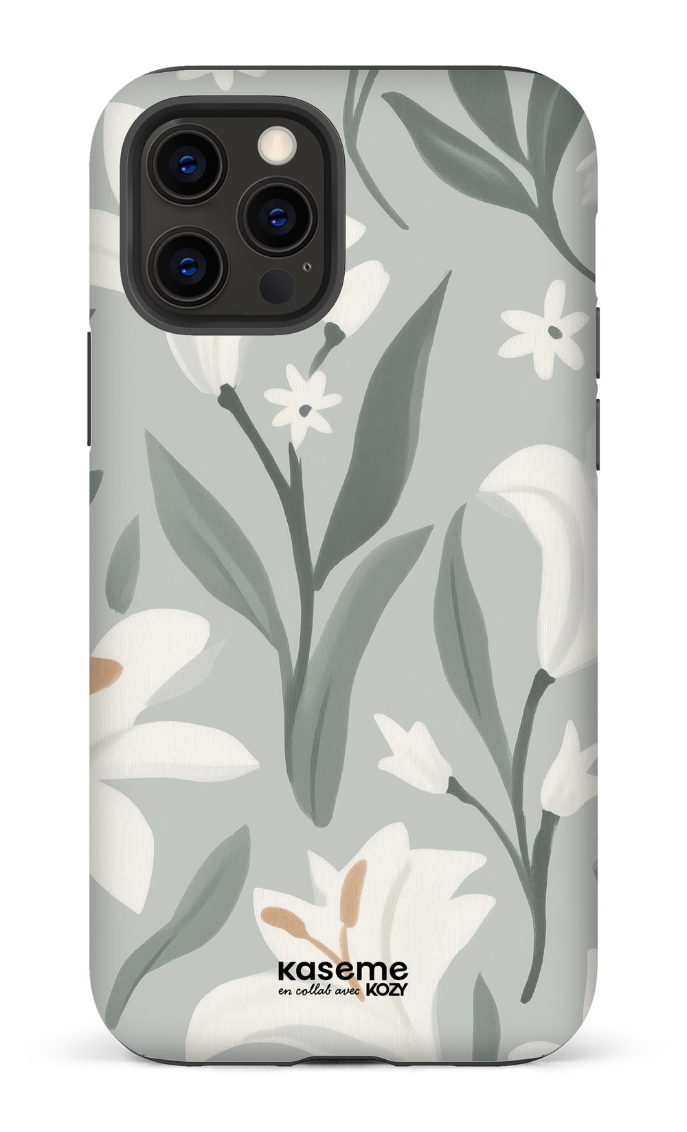 Étui impact pour cellulaire - La danse des lys sauge