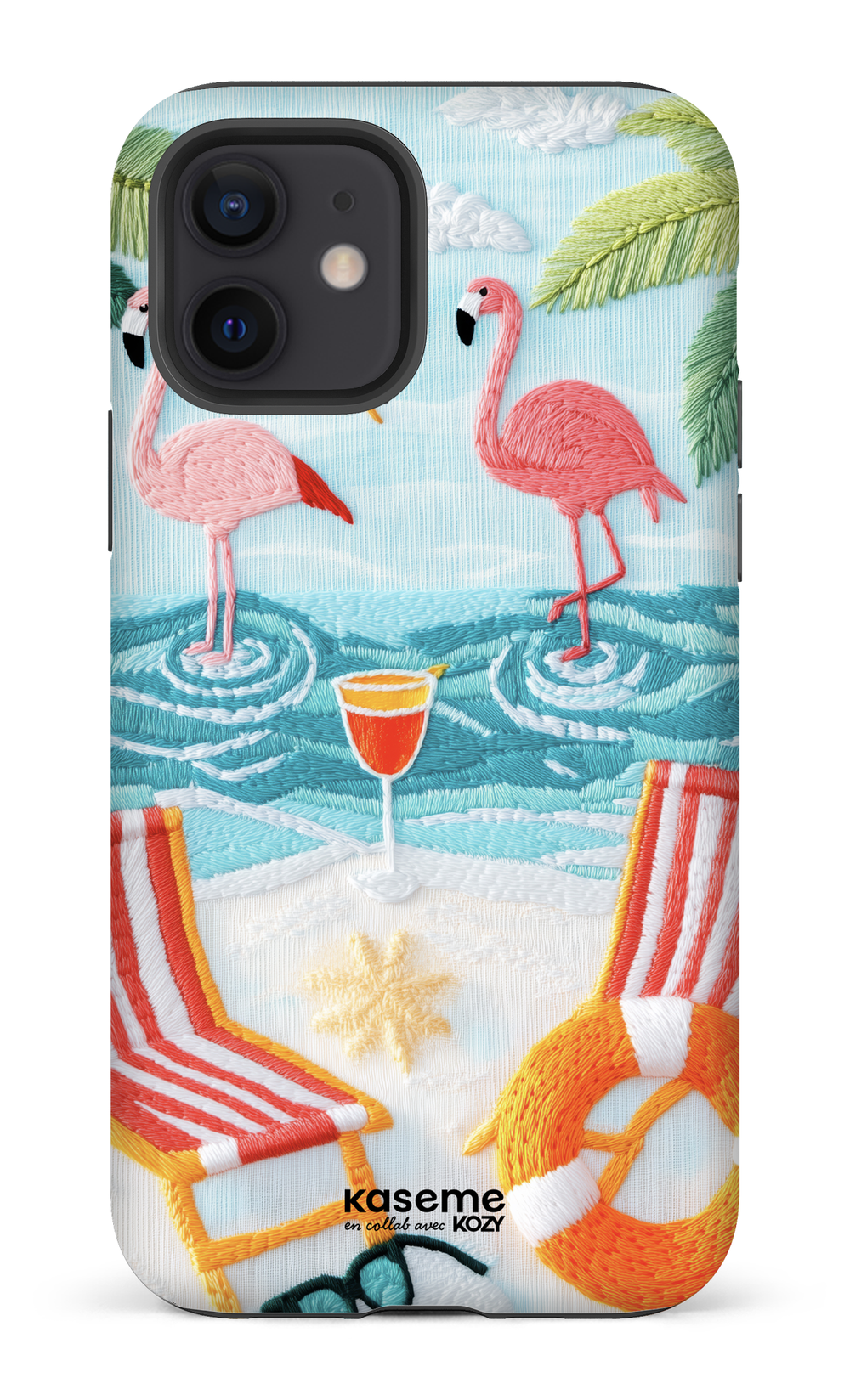 Étui impact pour cellulaire - Flamingo party