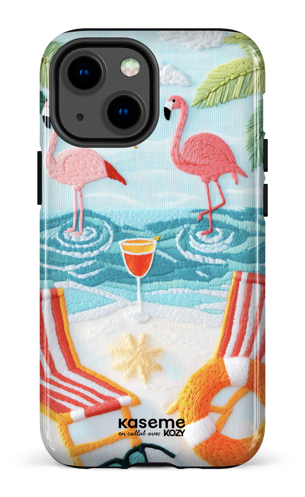 Étui impact pour cellulaire - Flamingo party