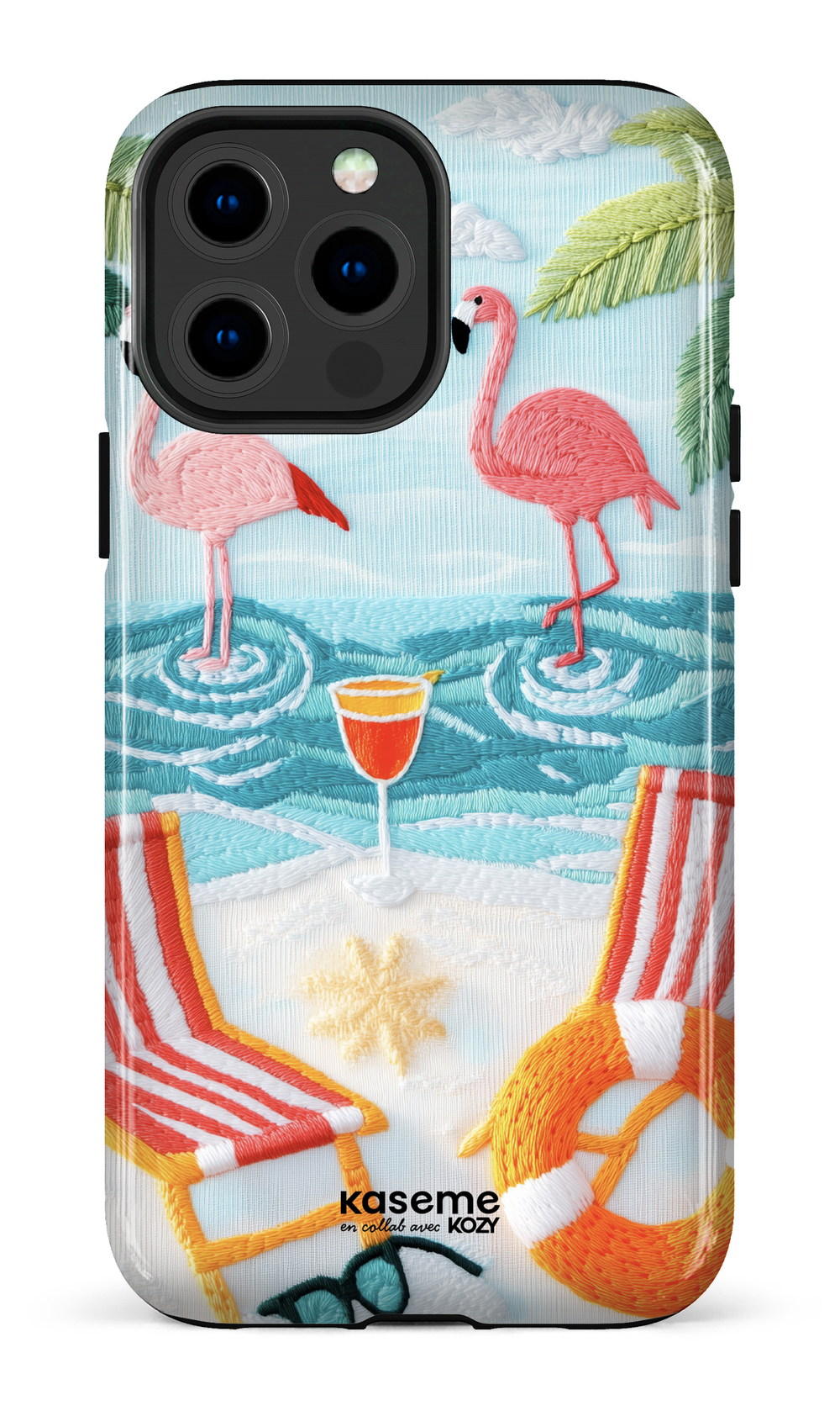 Étui impact pour cellulaire - Flamingo party