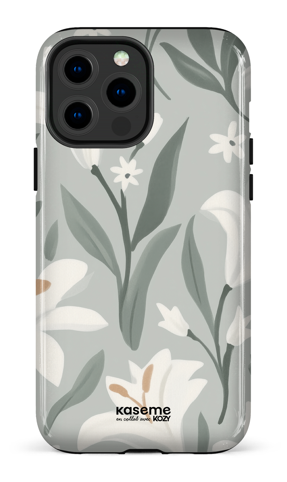 Étui impact pour cellulaire - La danse des lys sauge