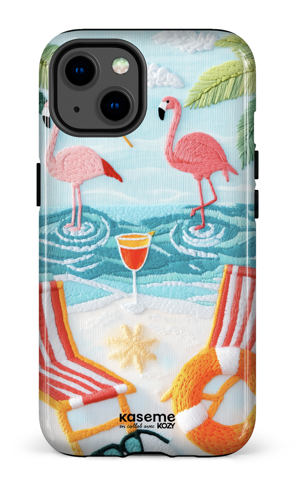 Étui impact pour cellulaire - Flamingo party