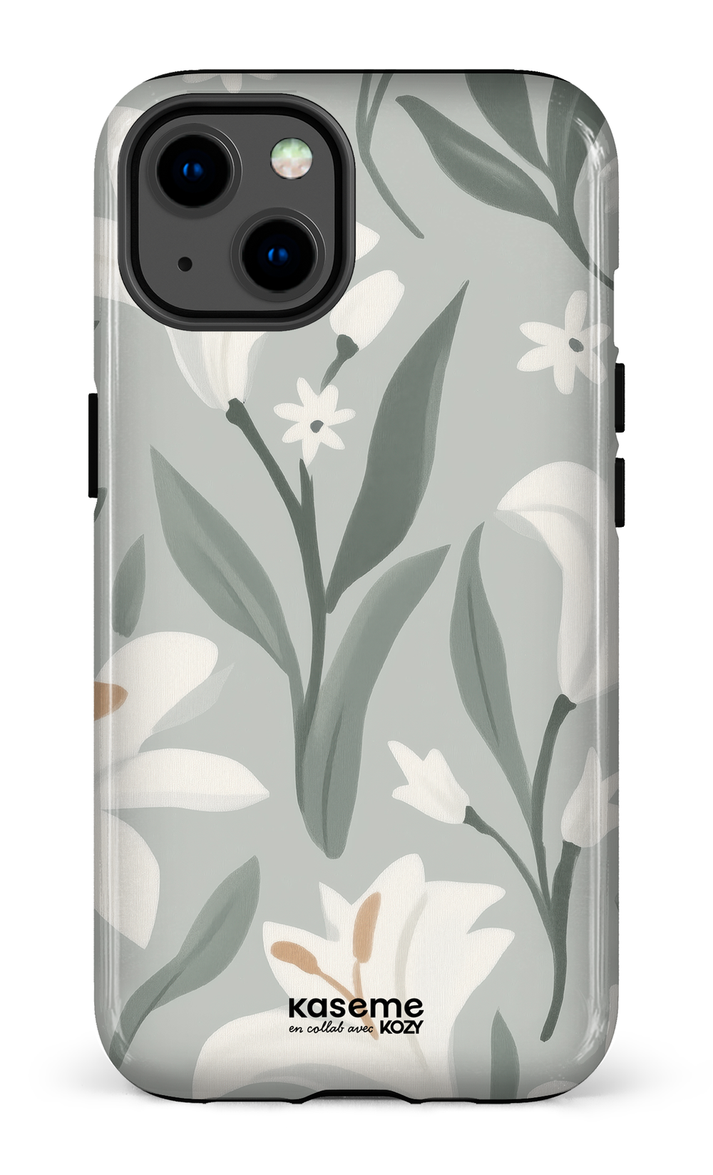 Étui impact pour cellulaire - La danse des lys sauge