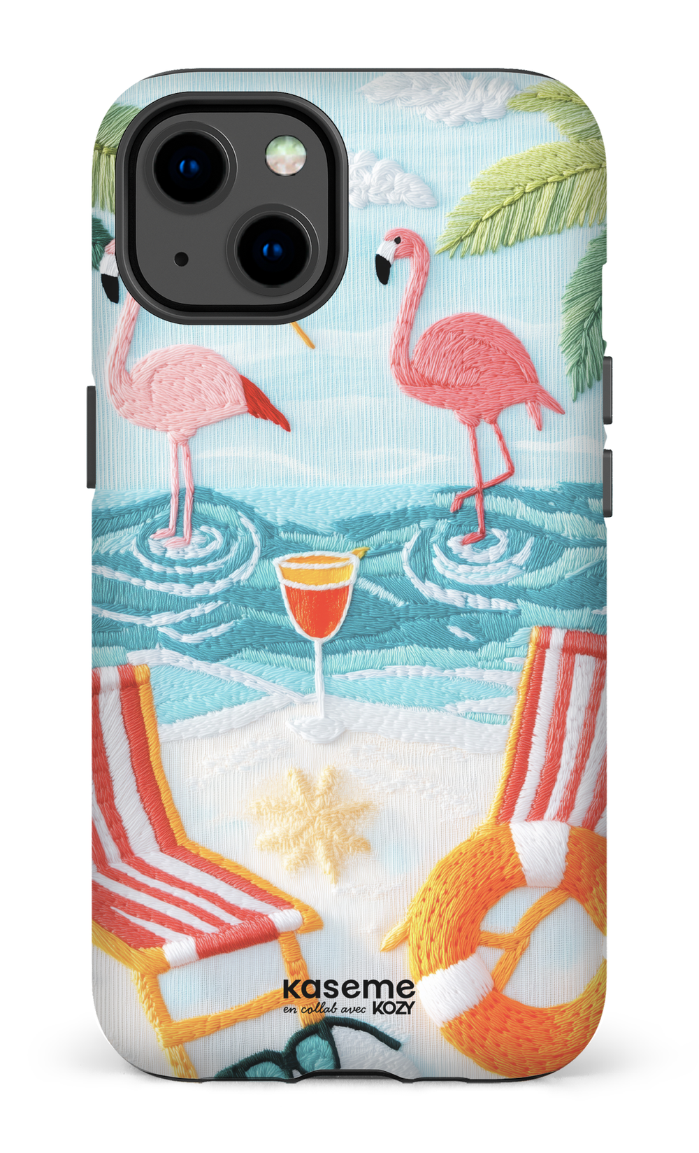 Étui impact pour cellulaire - Flamingo party