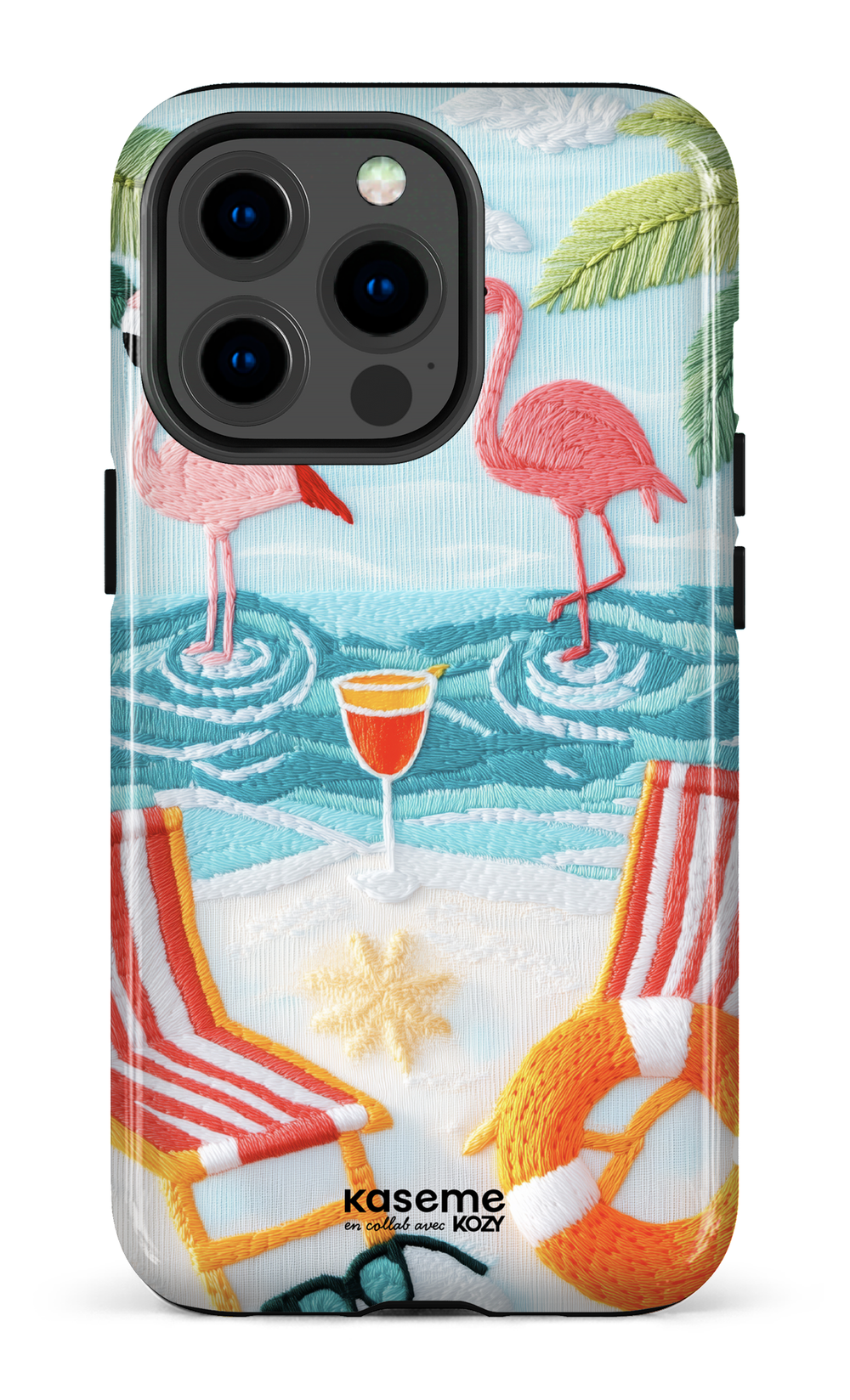 Étui impact pour cellulaire - Flamingo party