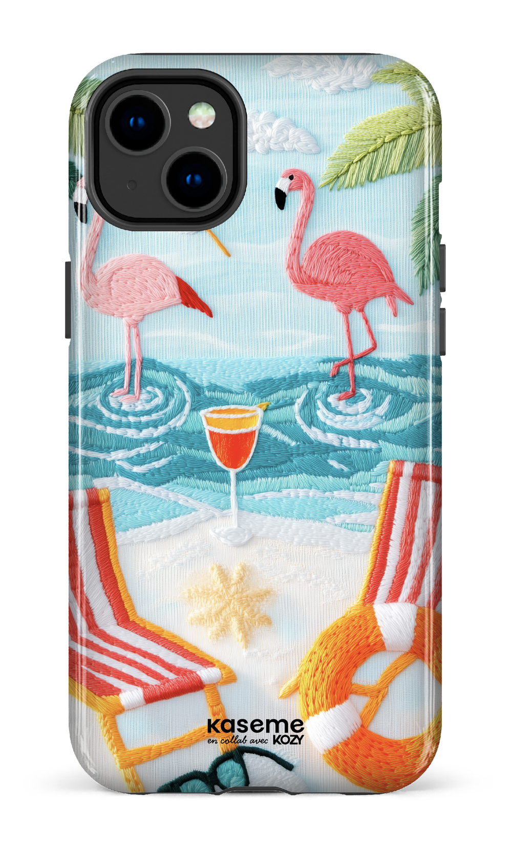 Étui impact pour cellulaire - Flamingo party