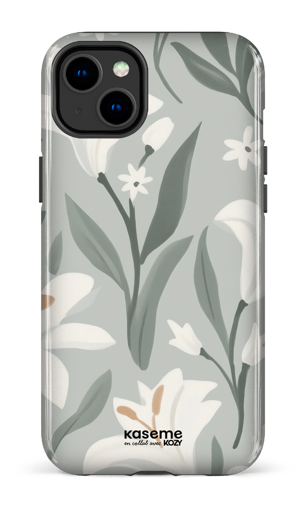 Étui impact pour cellulaire - La danse des lys sauge