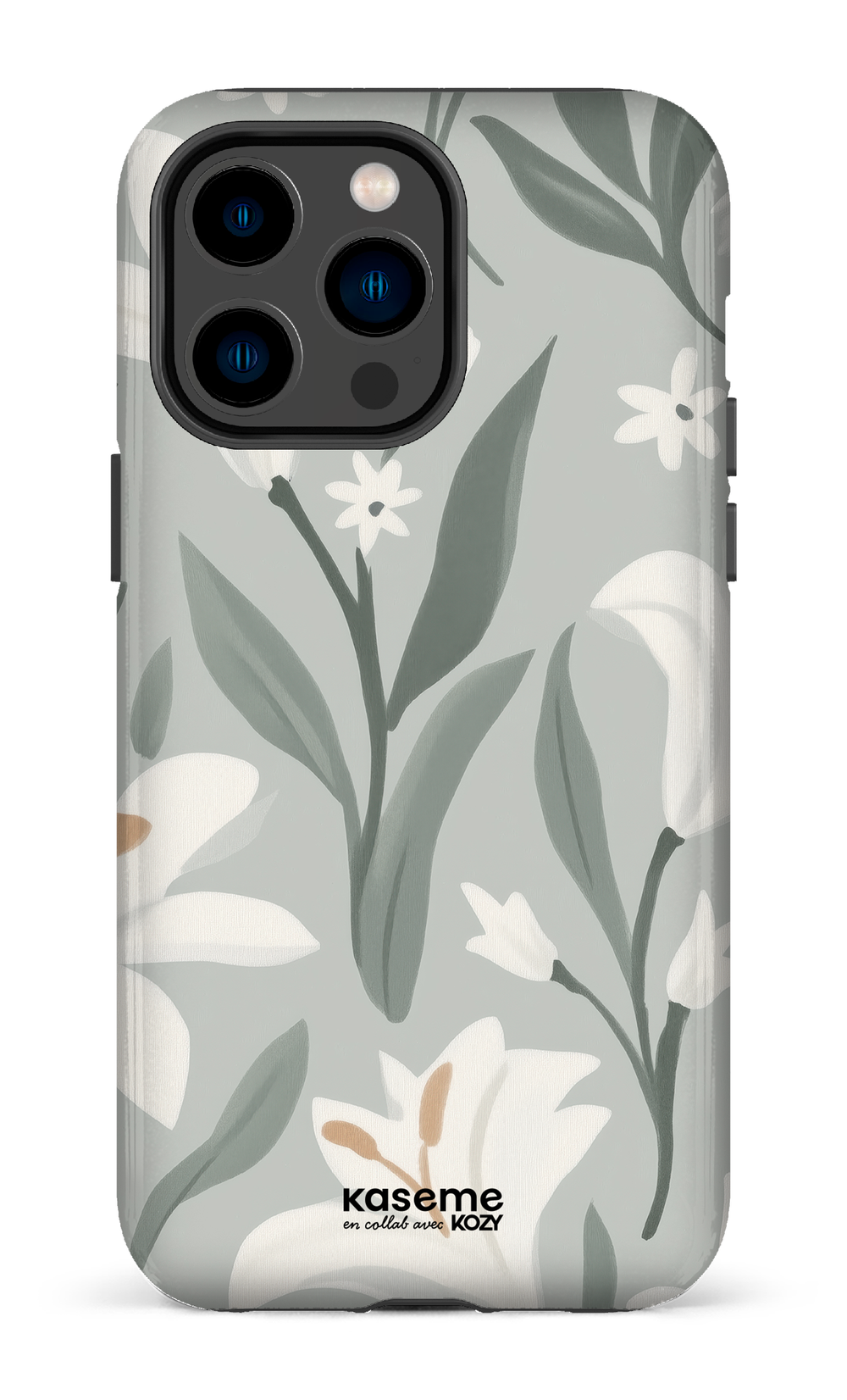 Étui impact pour cellulaire - La danse des lys sauge
