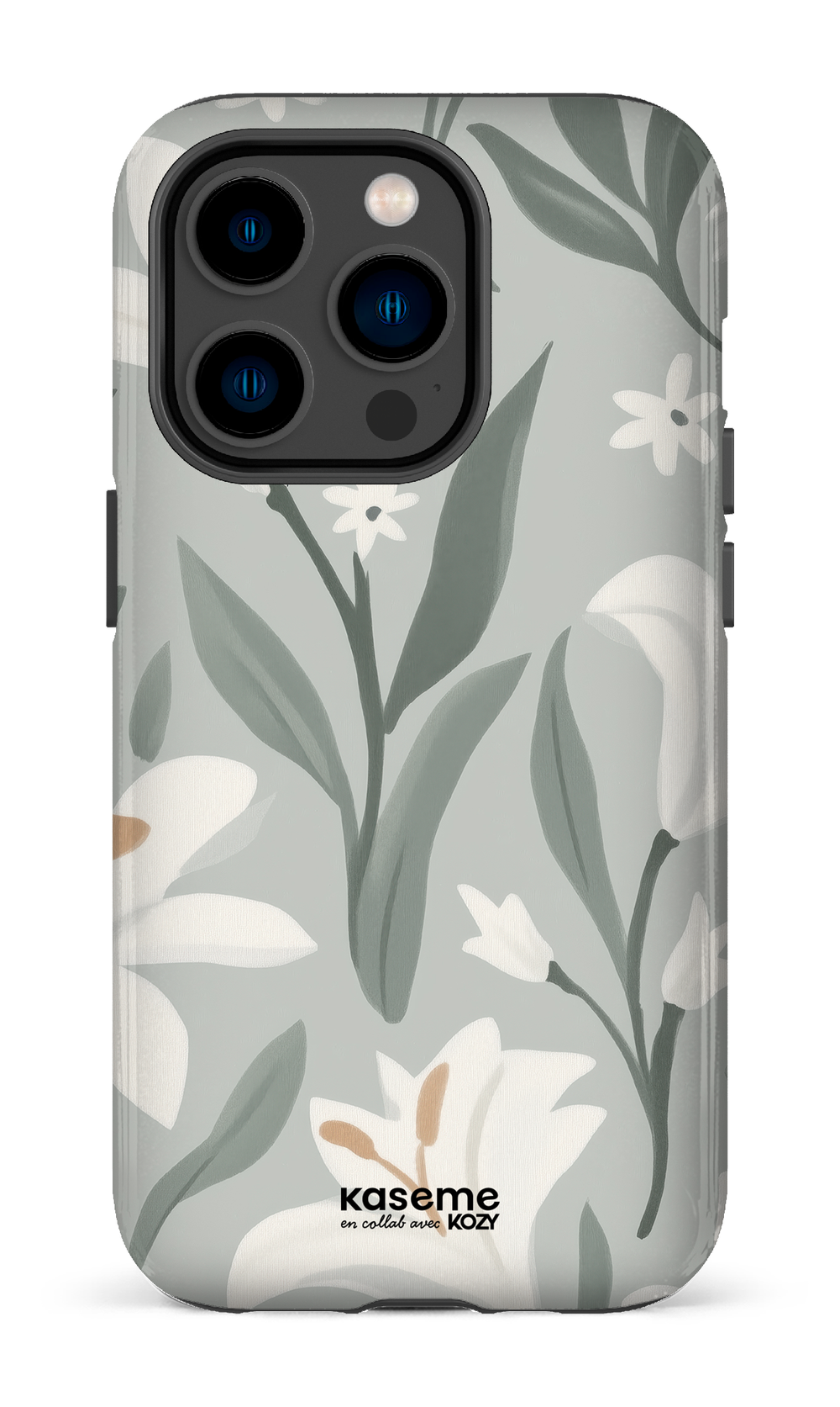 Étui impact pour cellulaire - La danse des lys sauge
