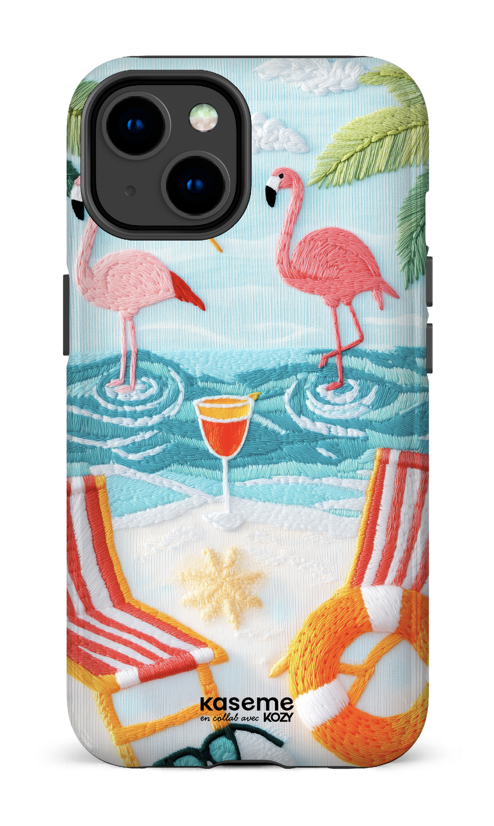 Étui impact pour cellulaire - Flamingo party