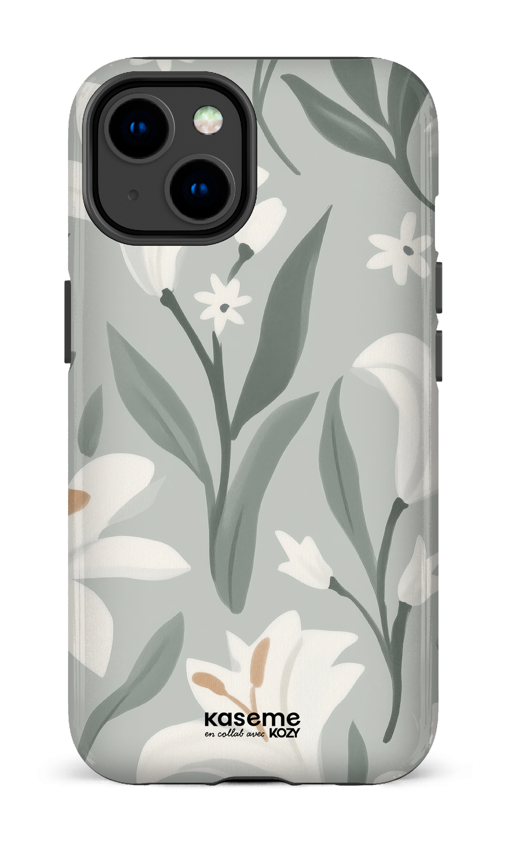 Étui impact pour cellulaire - La danse des lys sauge