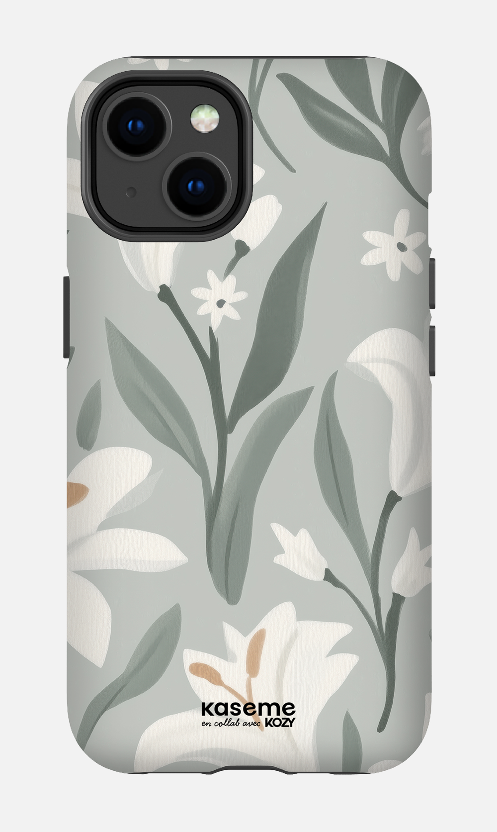 Étui impact pour cellulaire - La danse des lys sauge