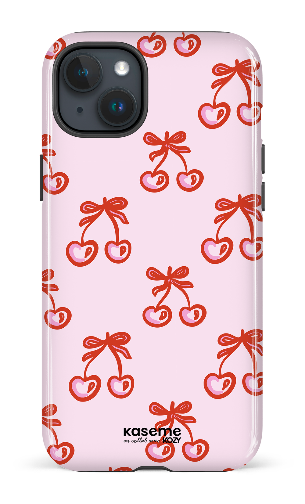 Étui impact pour cellulaire - Cerises bouclées