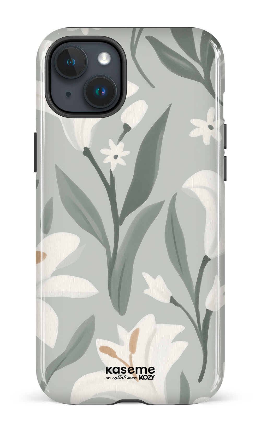 Étui impact pour cellulaire - La danse des lys sauge