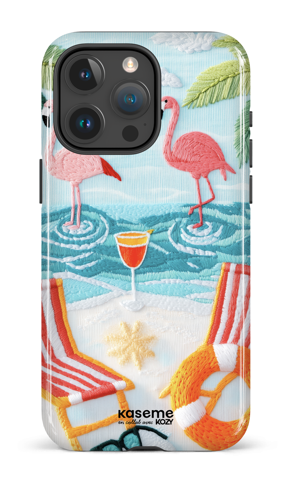 Étui impact pour cellulaire - Flamingo party