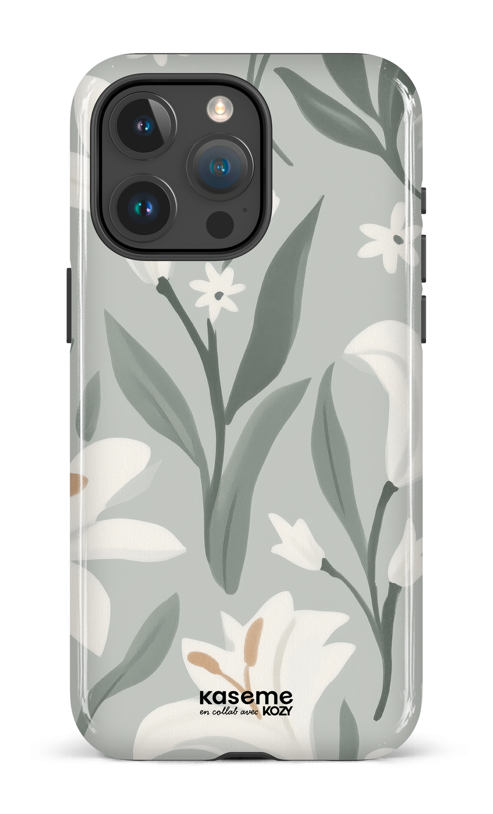 Étui impact pour cellulaire - La danse des lys sauge