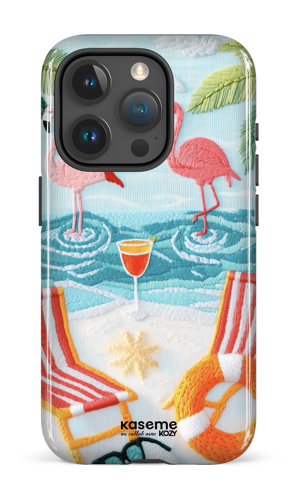 Étui impact pour cellulaire - Flamingo party