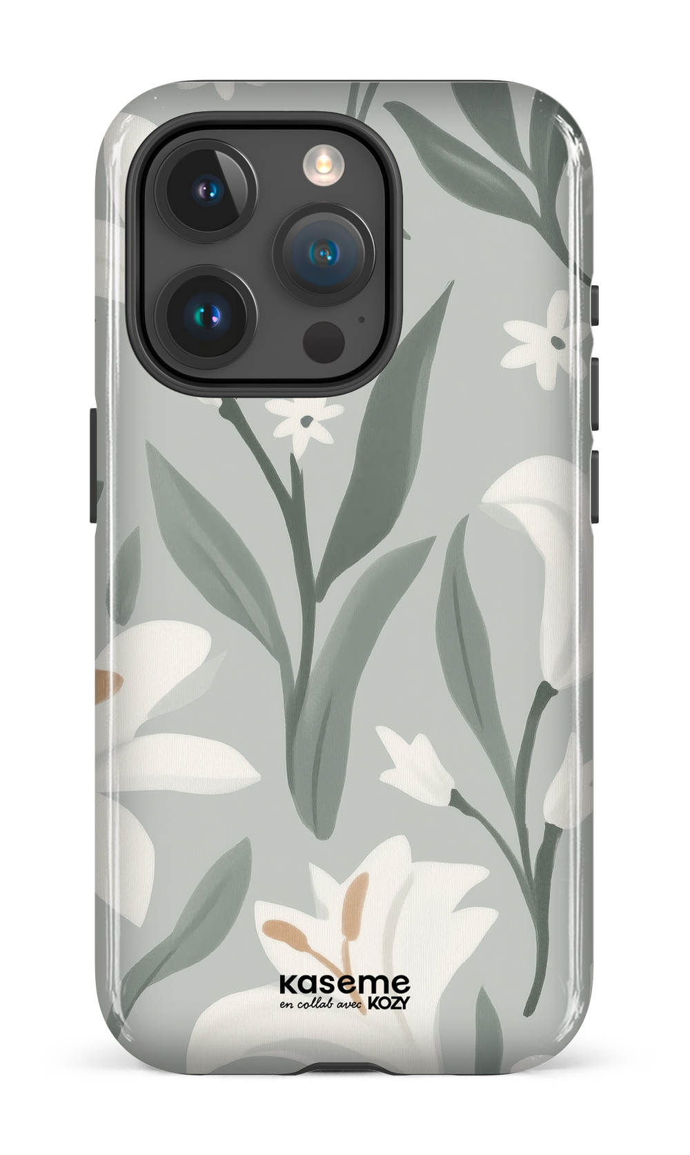 Étui impact pour cellulaire - La danse des lys sauge