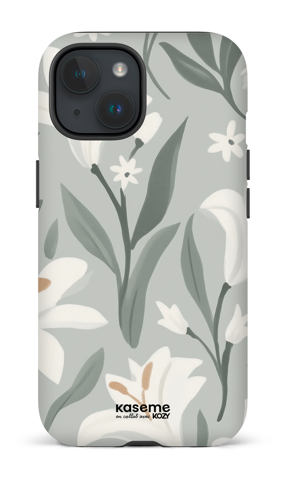 Étui impact pour cellulaire - La danse des lys sauge