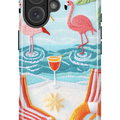 Étui impact pour cellulaire - Flamingo party