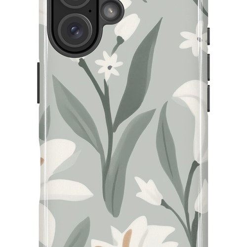 Étui impact pour cellulaire - La danse des lys sauge