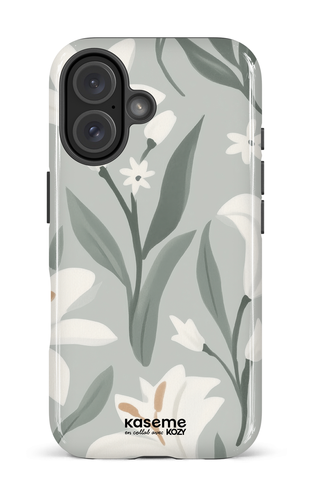 Étui impact pour cellulaire - La danse des lys sauge