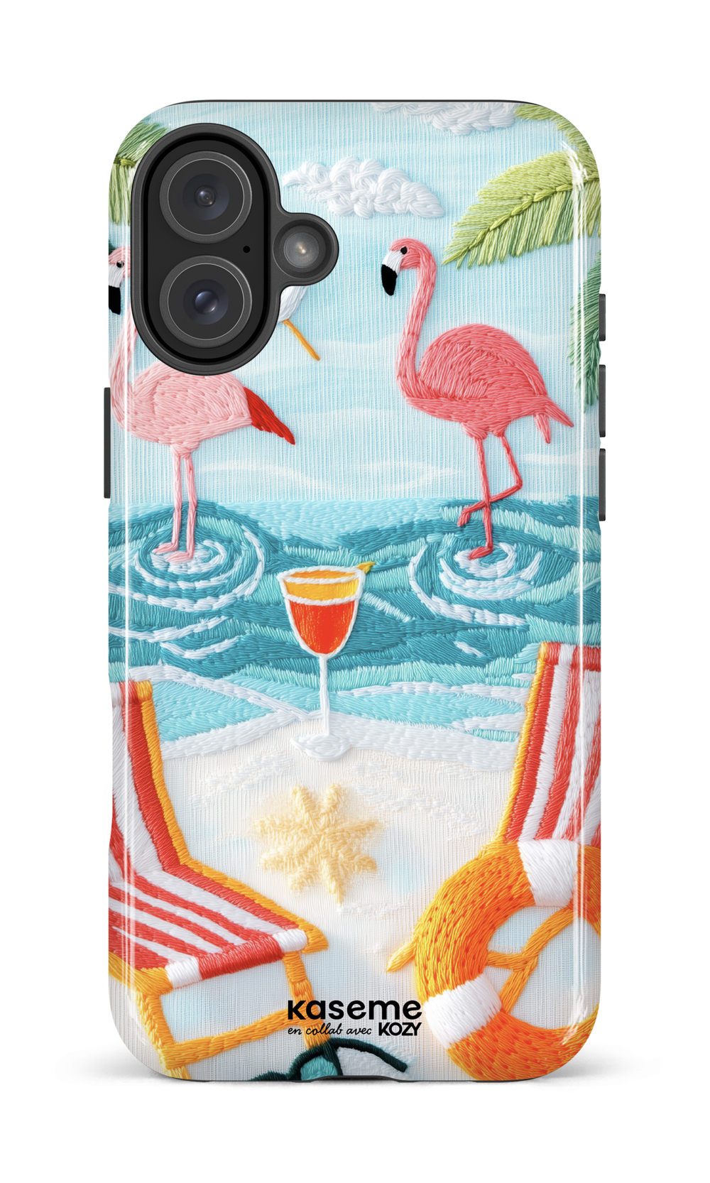 Étui impact pour cellulaire - Flamingo party