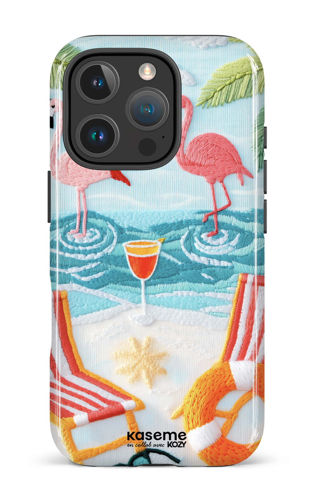 Étui impact pour cellulaire - Flamingo party