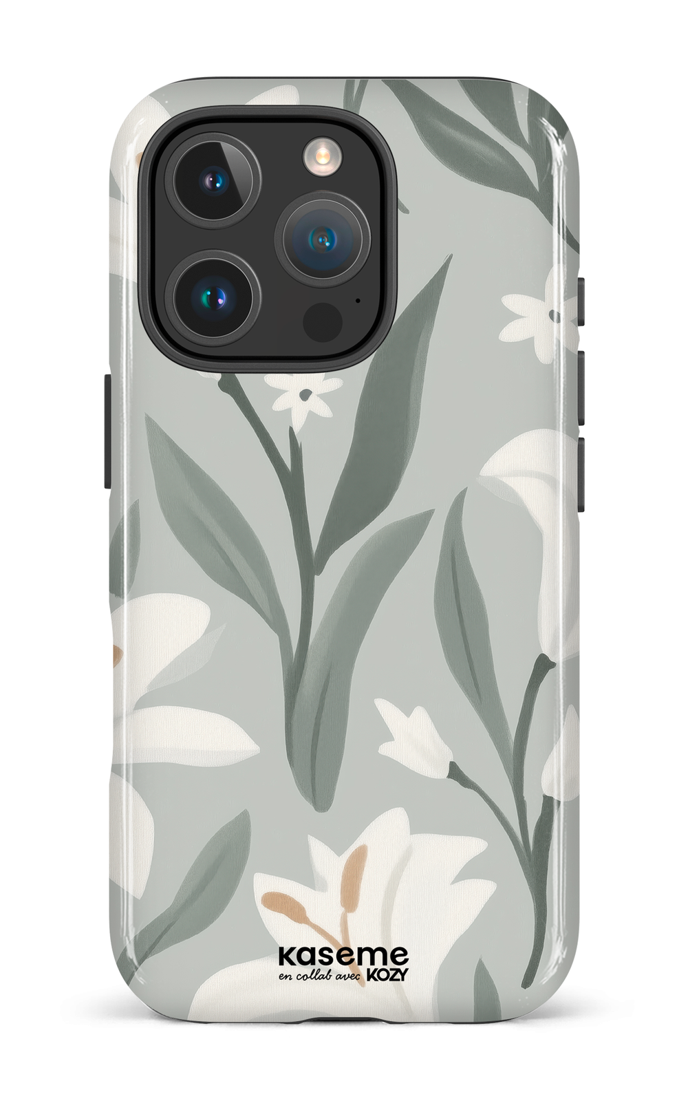 Étui impact pour cellulaire - La danse des lys sauge