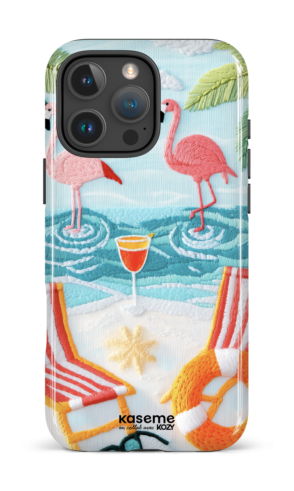 Étui impact pour cellulaire - Flamingo party