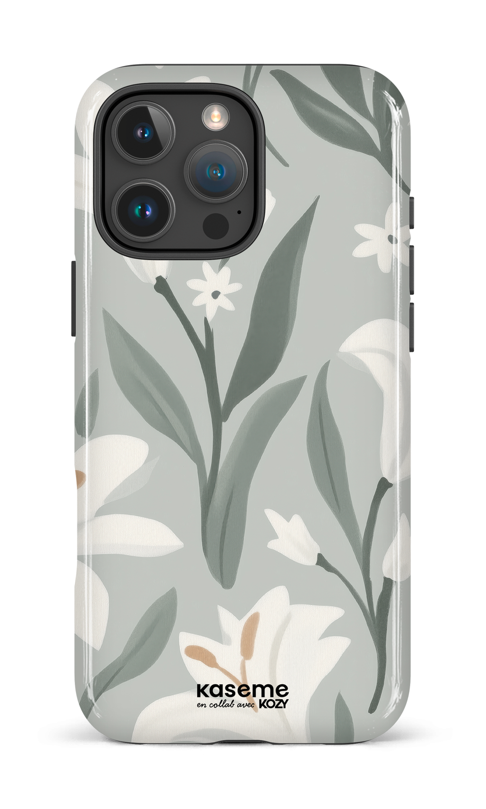 Étui impact pour cellulaire - La danse des lys sauge
